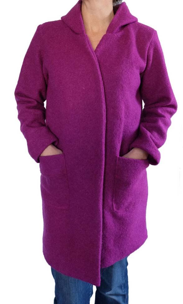 Wollstoff, gekochte Wolle, Wollwalk, Kiwi – Bild 5