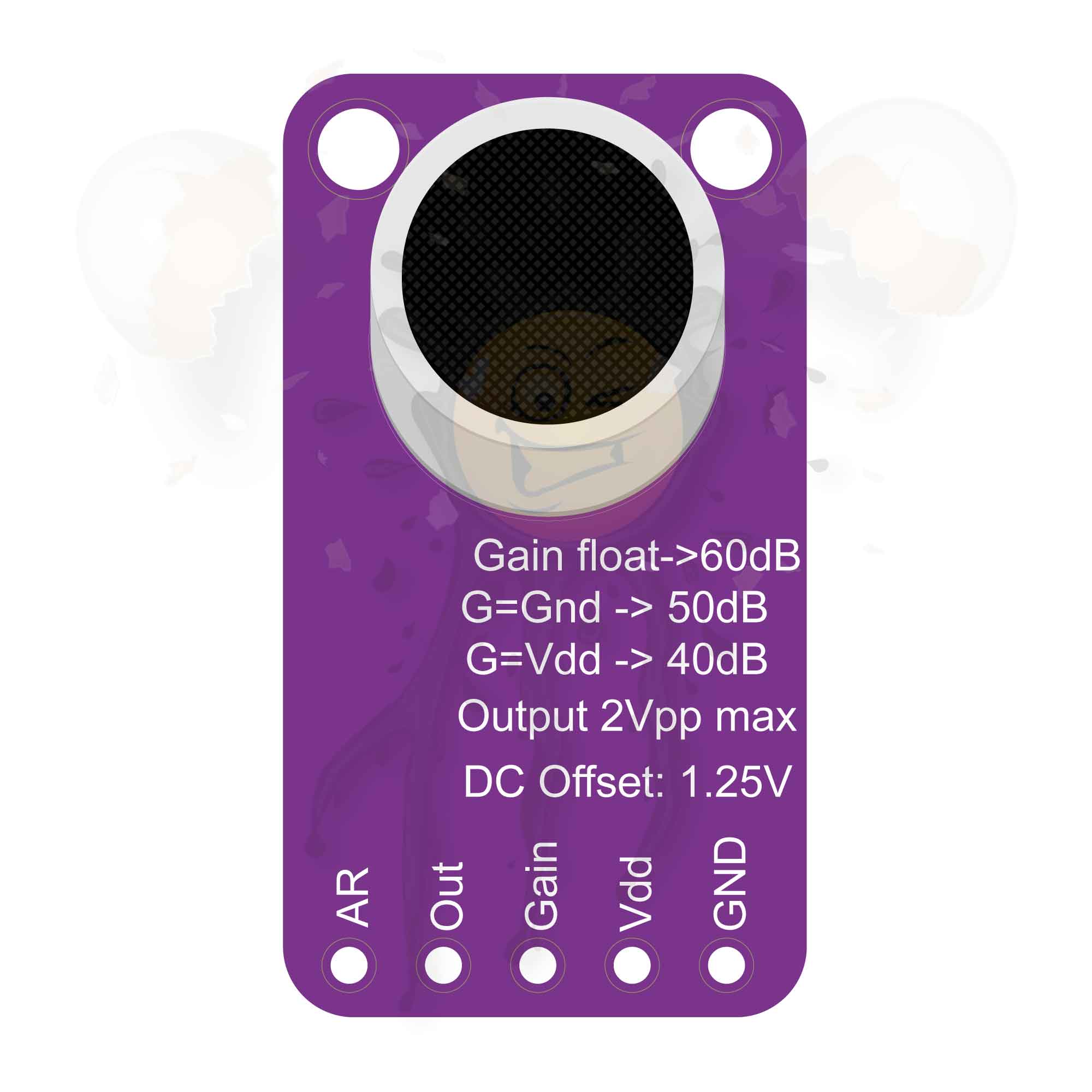 MAX9814 Geräusch- Sound- Mikrofon- Sensor AGC Verstärker – Bild 3