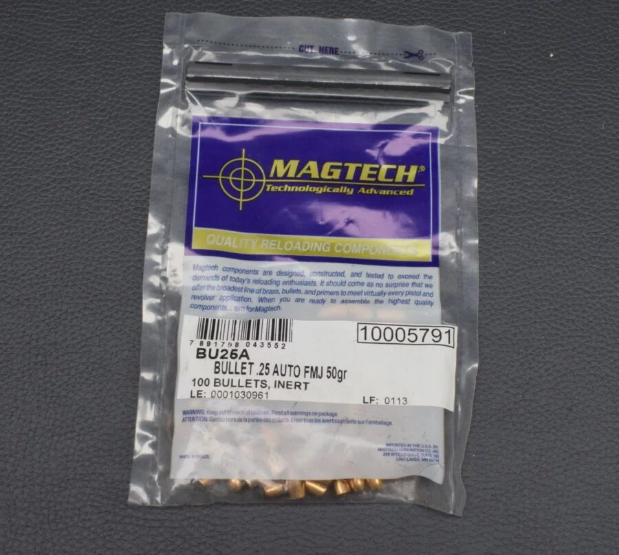 6,35mm, 25 Auto Geschosse Magtech FMJ 50gr. 100 Stück – Bild 4