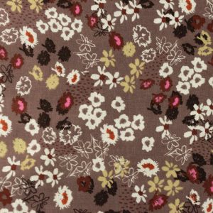 Gauze, Musselin Stoff – Blumen auf Mauve – Organic Cotton