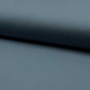 Baumwolljersey, unifarben Rauchblau – Organic Cotton