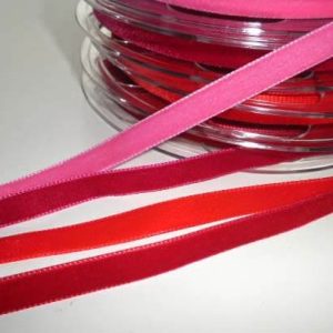 Samtband, 9 mm breit, ab 3 Meter – helles Rot