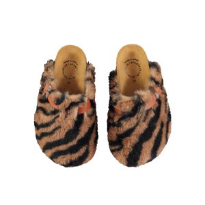 PiuPiuChick – Clogs, Tiger, faux-fur
