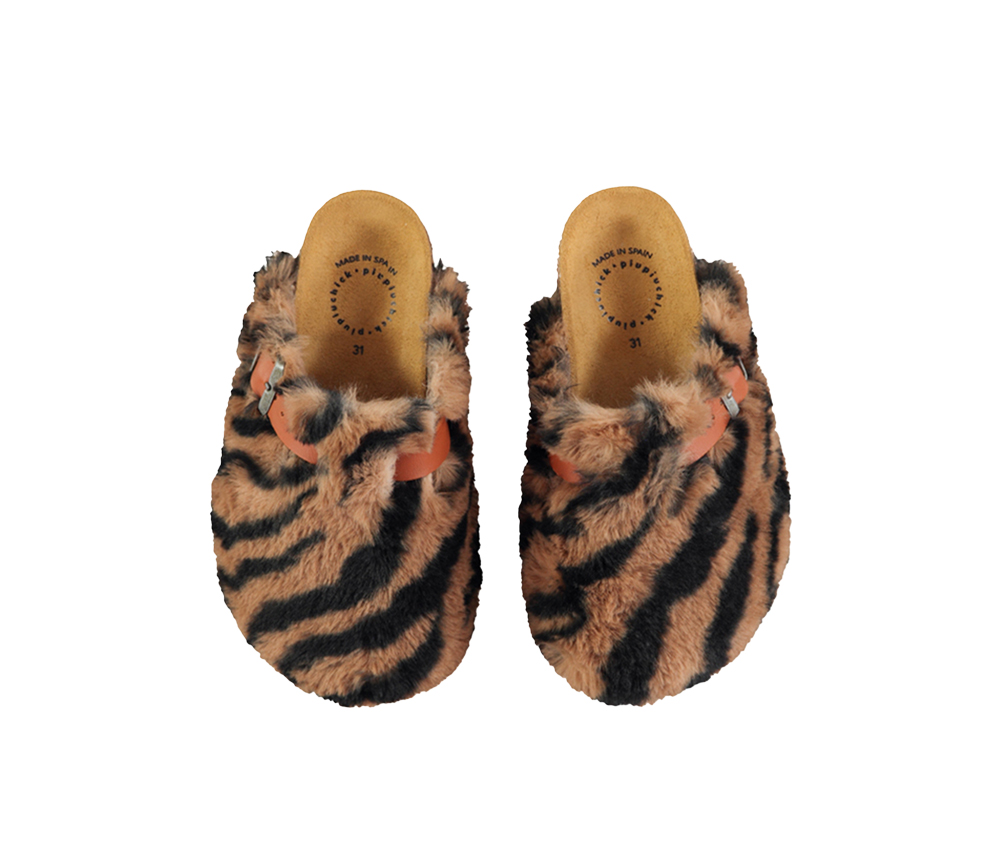 PiuPiuChick – Clogs, Tiger, faux-fur – Bild 2