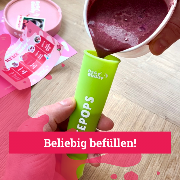 Eispulver Kokos + Erdbeere (100 % natürlich) – Bild 5