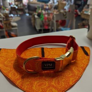 2in1 Paisley Halsband mit (abnehmbarem) Halstuch (M)