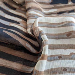 Chiffon, grafische Musterung Taupe – Braun – Grau