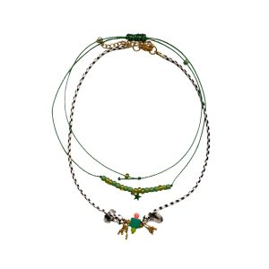 PiuPiuChick – Necklaces (Set of 2), GREEN