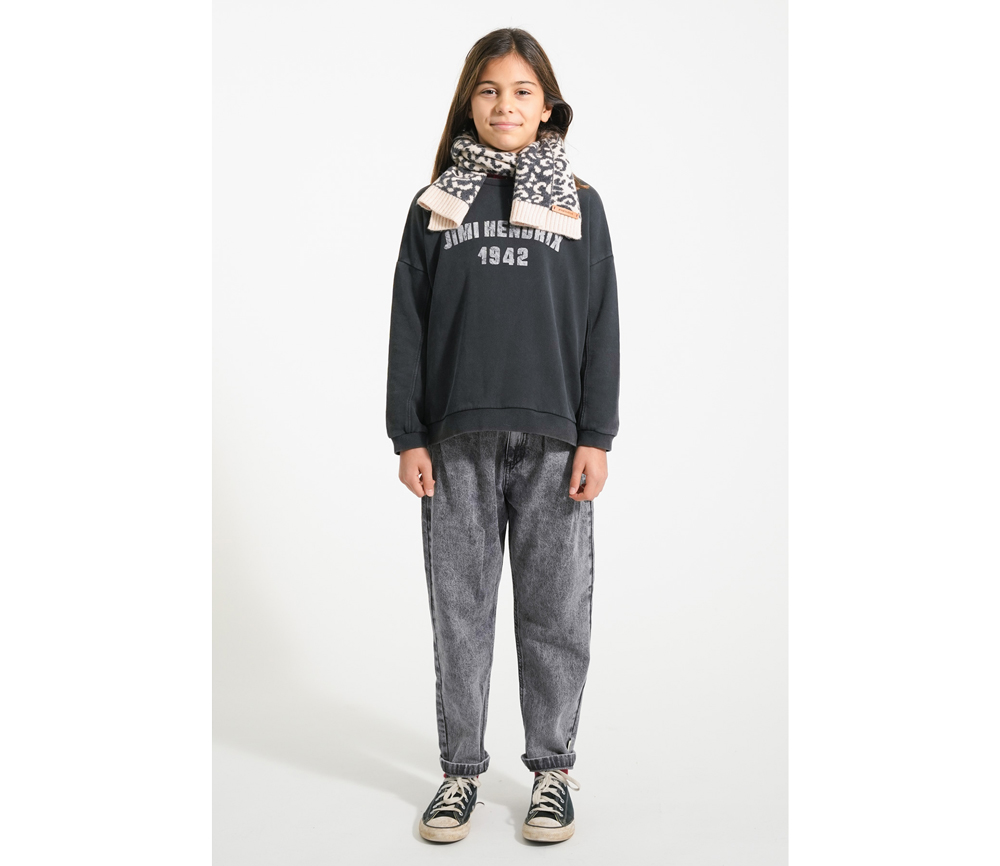 PiuPiuChick – Schal gestrickt, LIGHT PINK w/ animal print – Bild 3