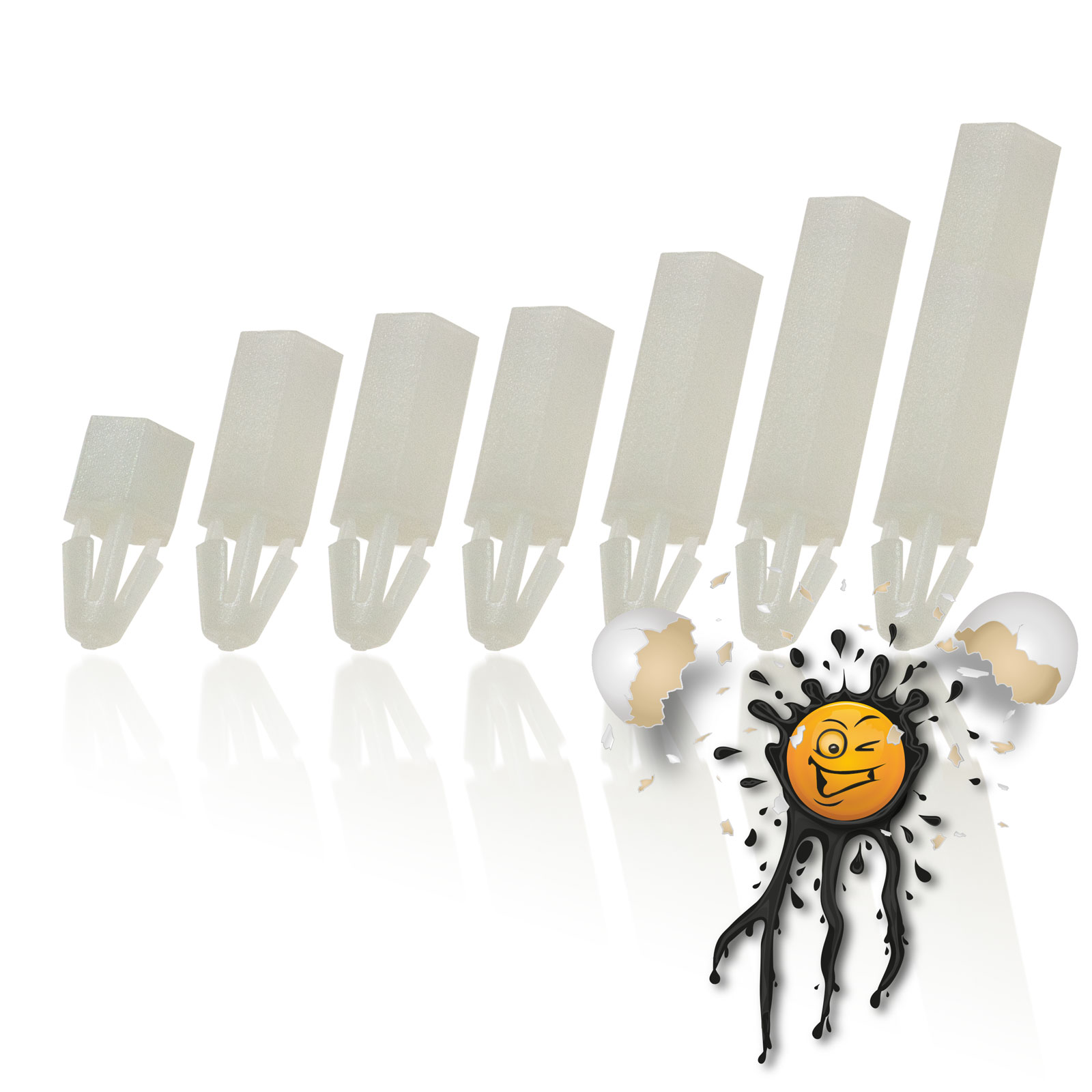 8 x Nylon Kunststoff Abstandshalter Spacer Clip Schraube Screw Mutter Nut M3 Set – Bild 3