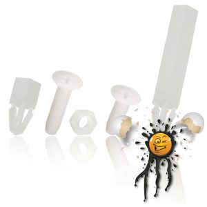 8 x Nylon Kunststoff Abstandshalter Spacer Clip Schraube Screw Mutter Nut M3 Set