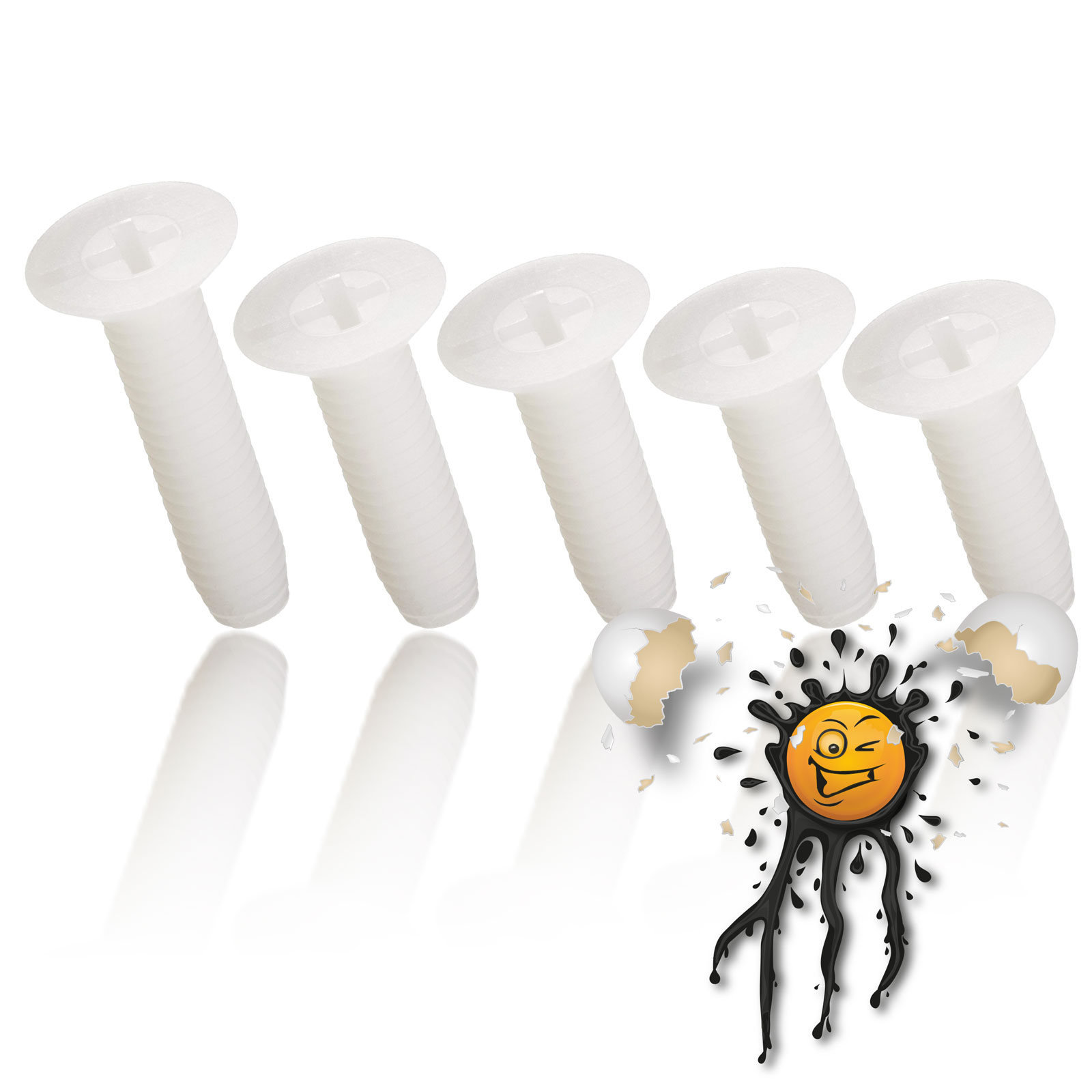 8 x Nylon Kunststoff Abstandshalter Spacer Clip Schraube Screw Mutter Nut M3 Set – Bild 4