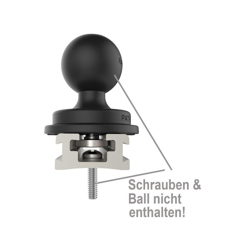 RAM MOUNTS ALUMINIUM TOUGH-TRACK SCHIENE INKL. ENDKAPPEN – INNENLÄNGE 228,6 MM (9 ZOLL), ELOXIERT – Bild 3