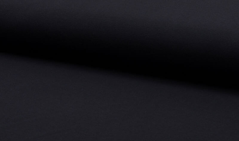 French Terry Stoff – Sommersweat, Schwarz – Bild 2