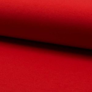 French Terry, unifarben Rot, Sweatshirtstoff brushed