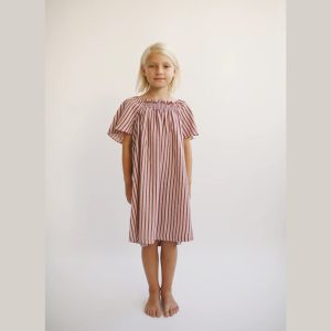LIILU – Kleid „RUNA“, granat, Biobaumwolle (10J.)