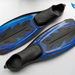 Rough Waters Schuhflossen Flossen Speedy blau-schwarz RW Schnorchelflossen Neu