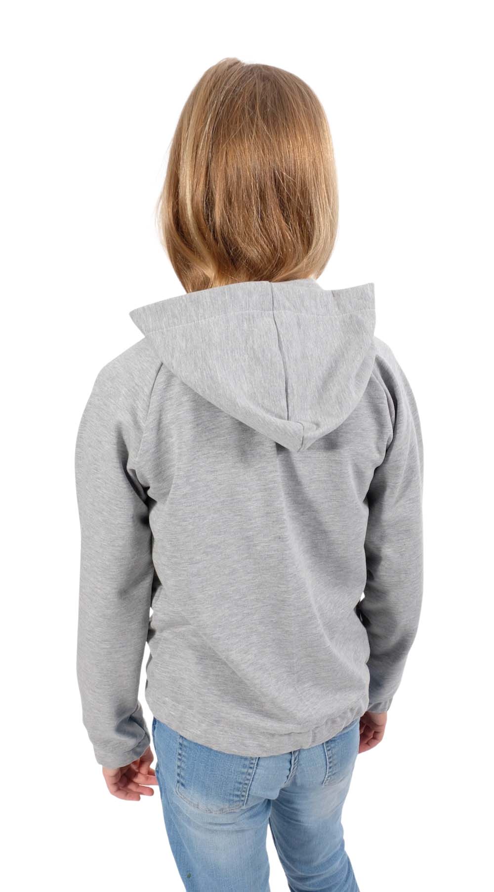 French Terry Stoff – Sommersweat, Hellgrau Melange – Bild 4