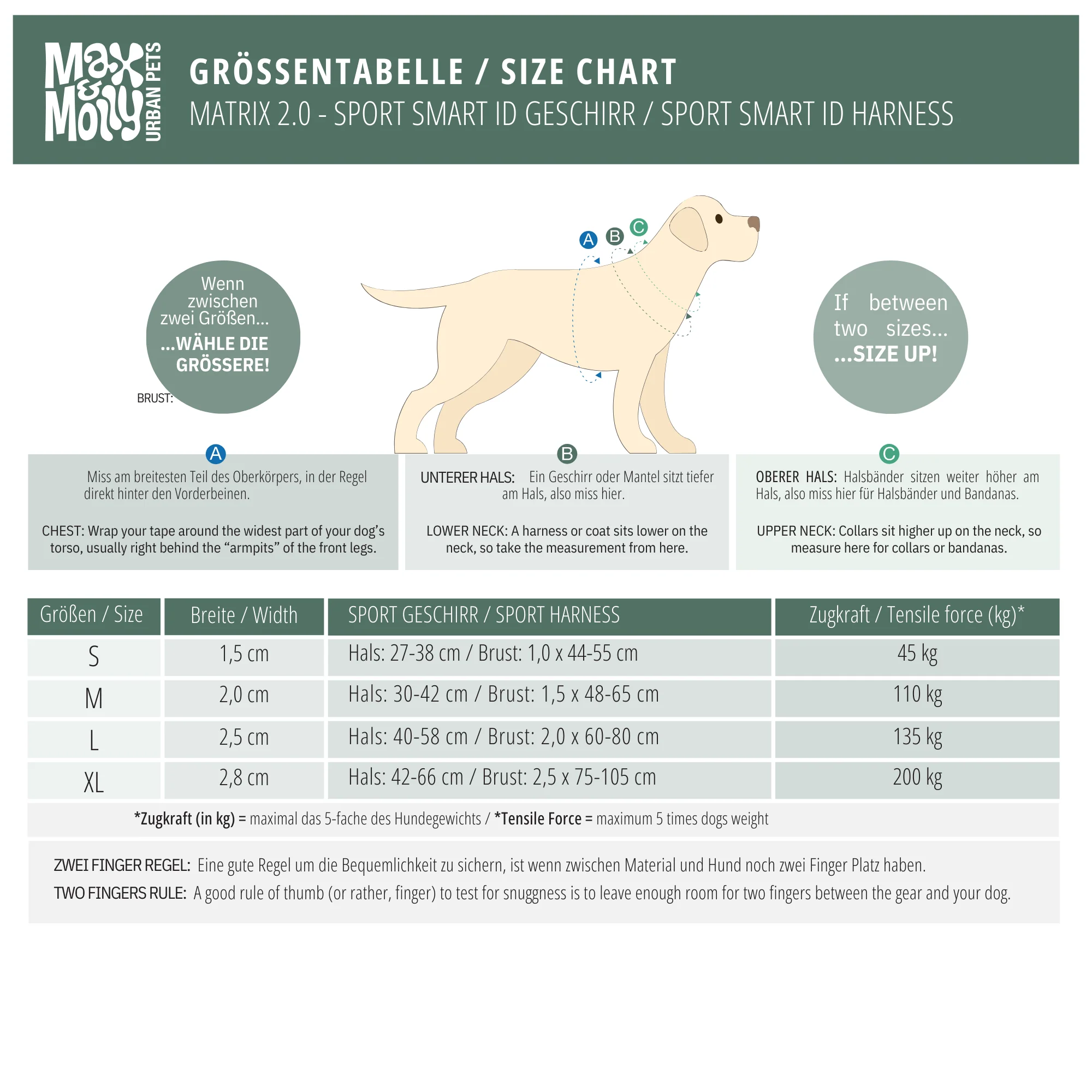 GOTCHA! Smart ID Sport Geschirr – Matrix 2.0, Jade (weich, gepolstert, Brustring, Haltegriff), S, M, L – Bild 9