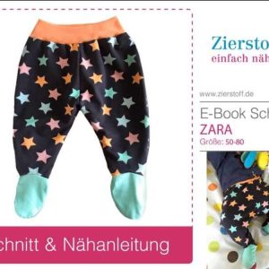 Babyhose mit Füßchen “ZARA”, Gr. 50-80