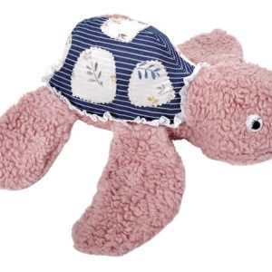 Stoffpaket Schildkröte Romea / Stoff für 2 Kuscheltiere – Rosa Blumen blauer Panzer