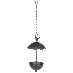 Vogelbad Regenschirm Braun