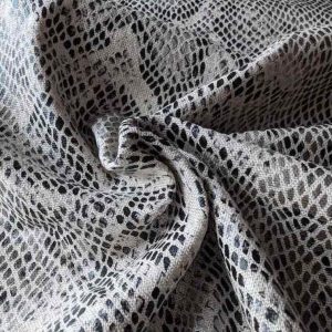 Schlangen Stoff, “Snake Leder” Beige, Kunstleder Mischgewebe, leicht fallend