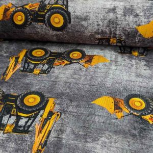 Jersey, Bagger und Lkws Senf / Grau