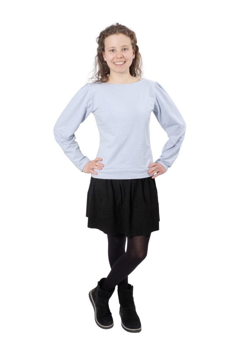 French Terry Stoff – Sommersweat, Babyblau – Bild 4