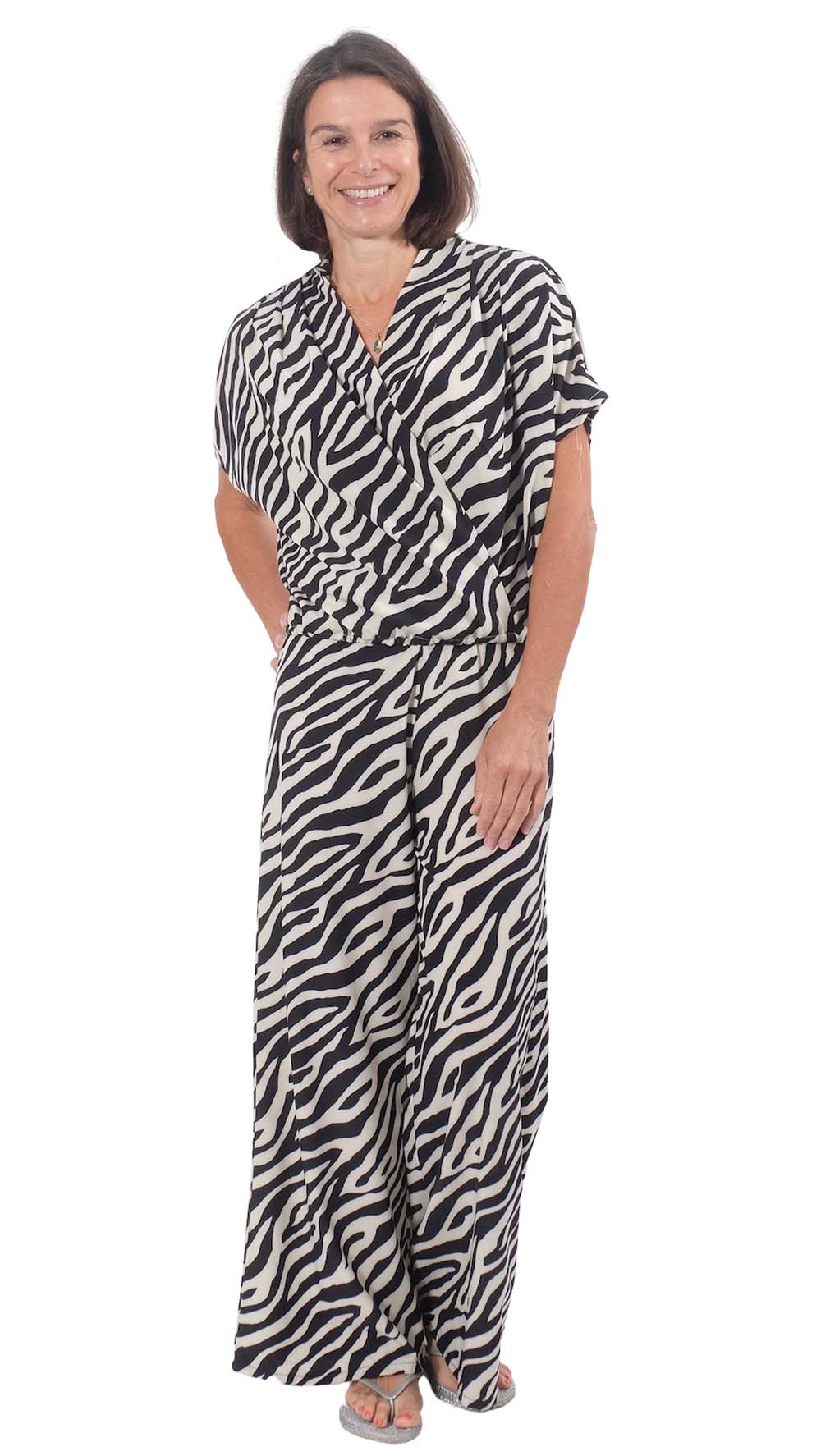 Mischgewebe – Polyester Stretch, grafisches Muster Blau Grün – Bild 7