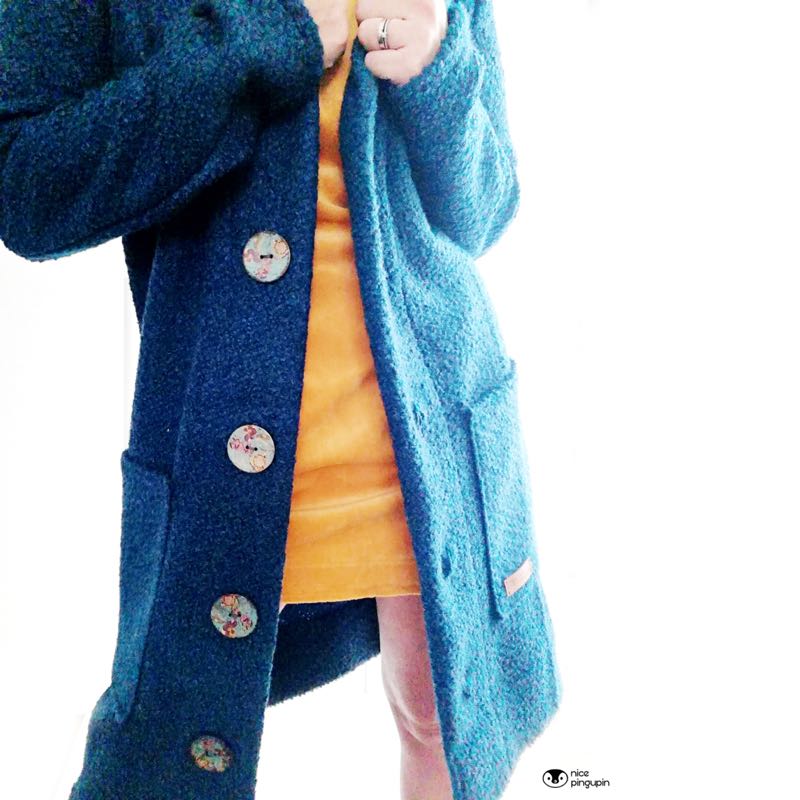 Wollstoff, gekochte Wolle, Wollwalk, Kiwi – Bild 8