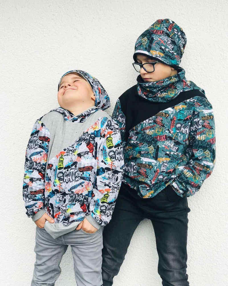 French Terry Stoff – Sommersweat, Hellgrau Melange – Bild 8