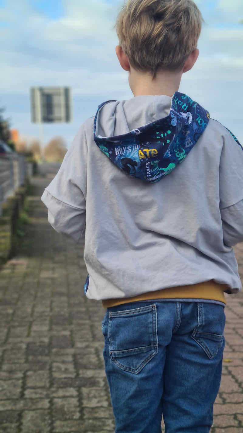 French Terry Stoff – Sommersweat, Hellgrau Melange – Bild 6