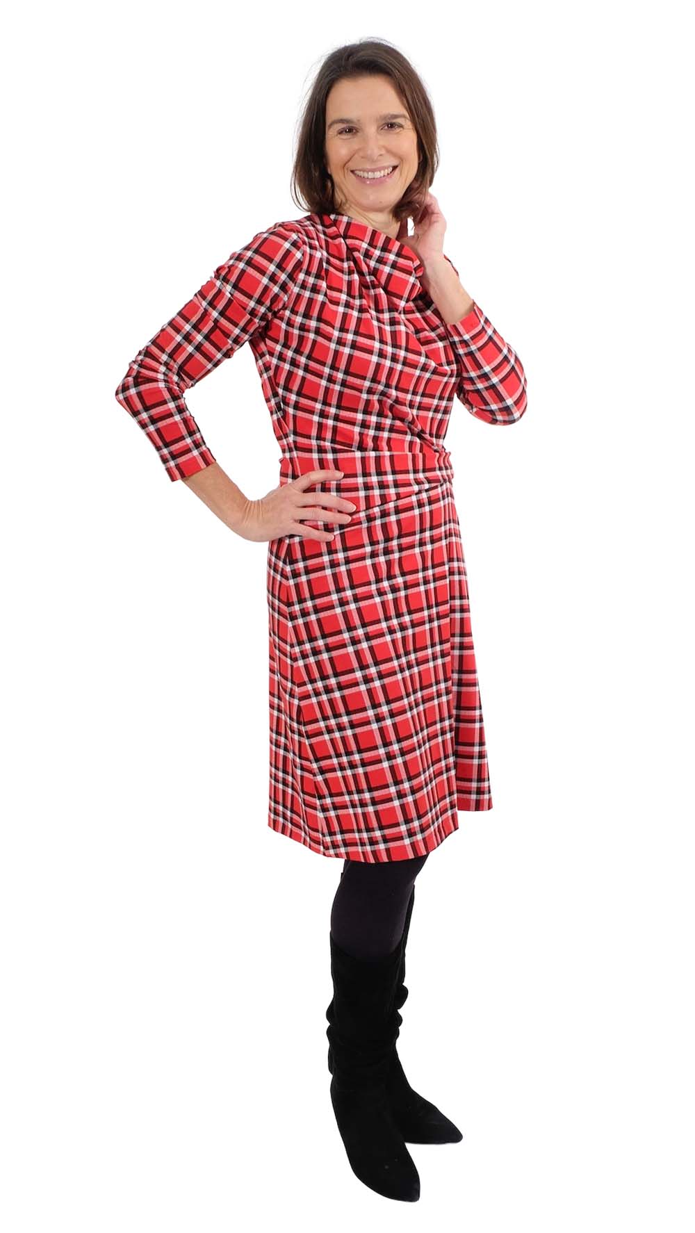 PAPIERSCHNITTMUSTER, Kleid mit Wasserfallkragen “Jessica”, Gr. 158 – Damengr. 46 – Bild 8