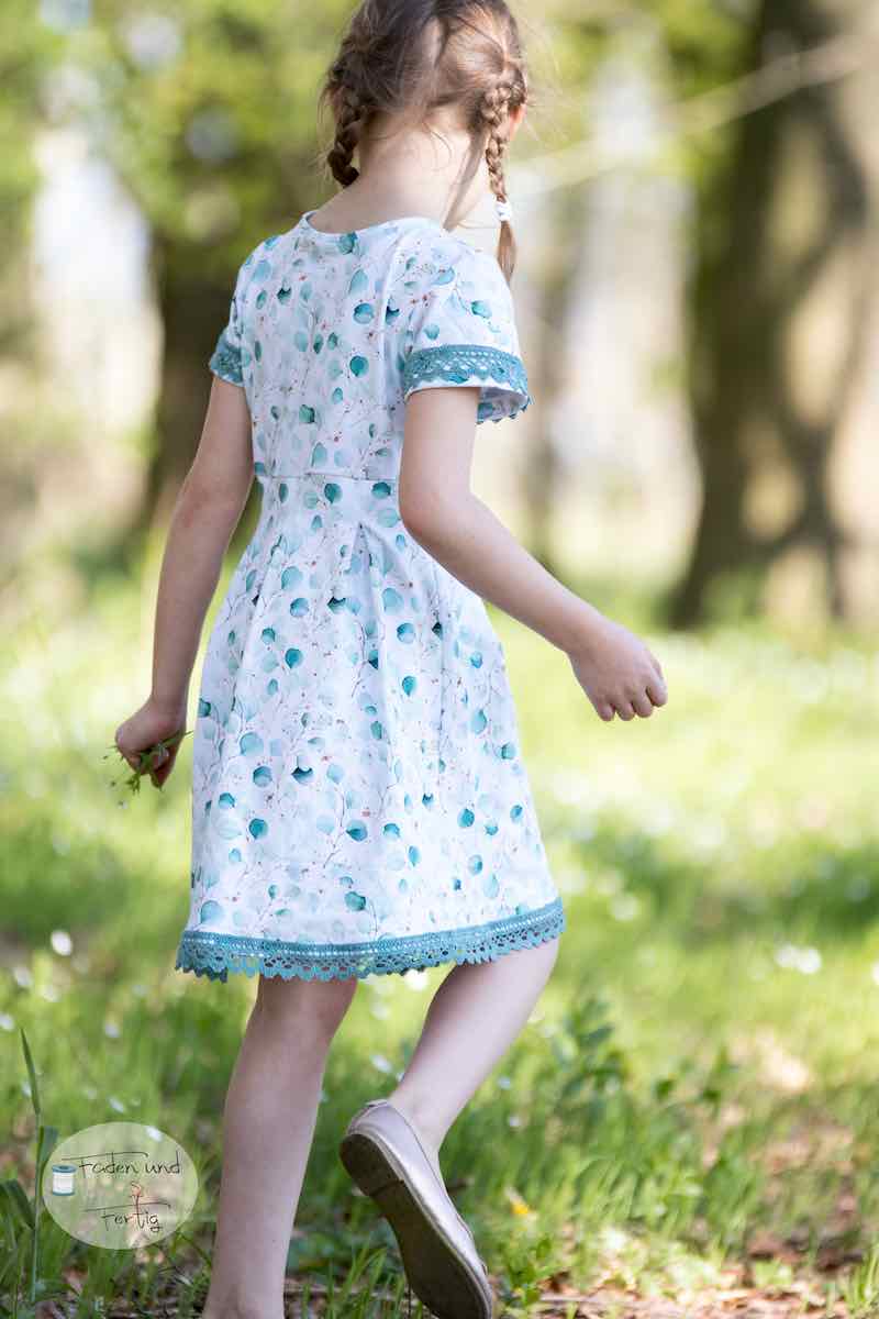 Jersey, Eukalyptus Blumen Weiß – Digitaldruck – Bild 5