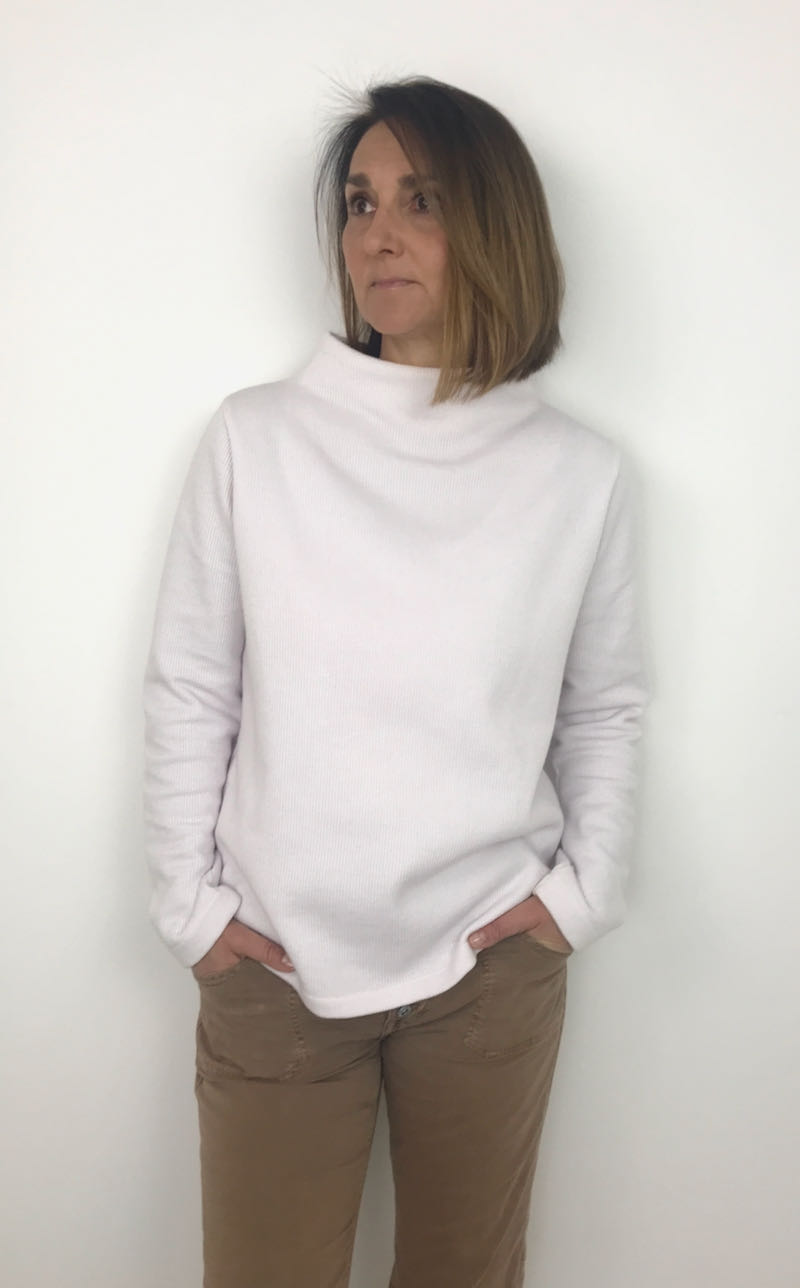 Jersey, weicher Rippenjersey mit Struktur, Rosa – Bild 4