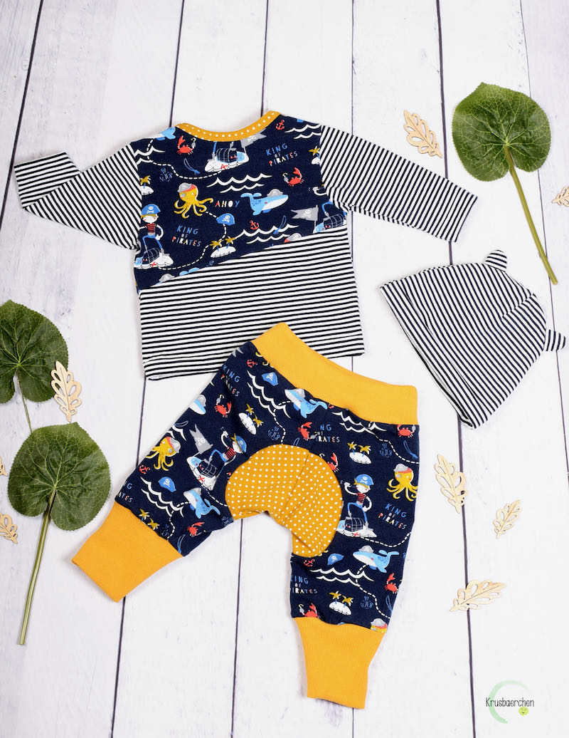 Jersey, Piratenmotiv Blau – Jeansblau – Bild 6