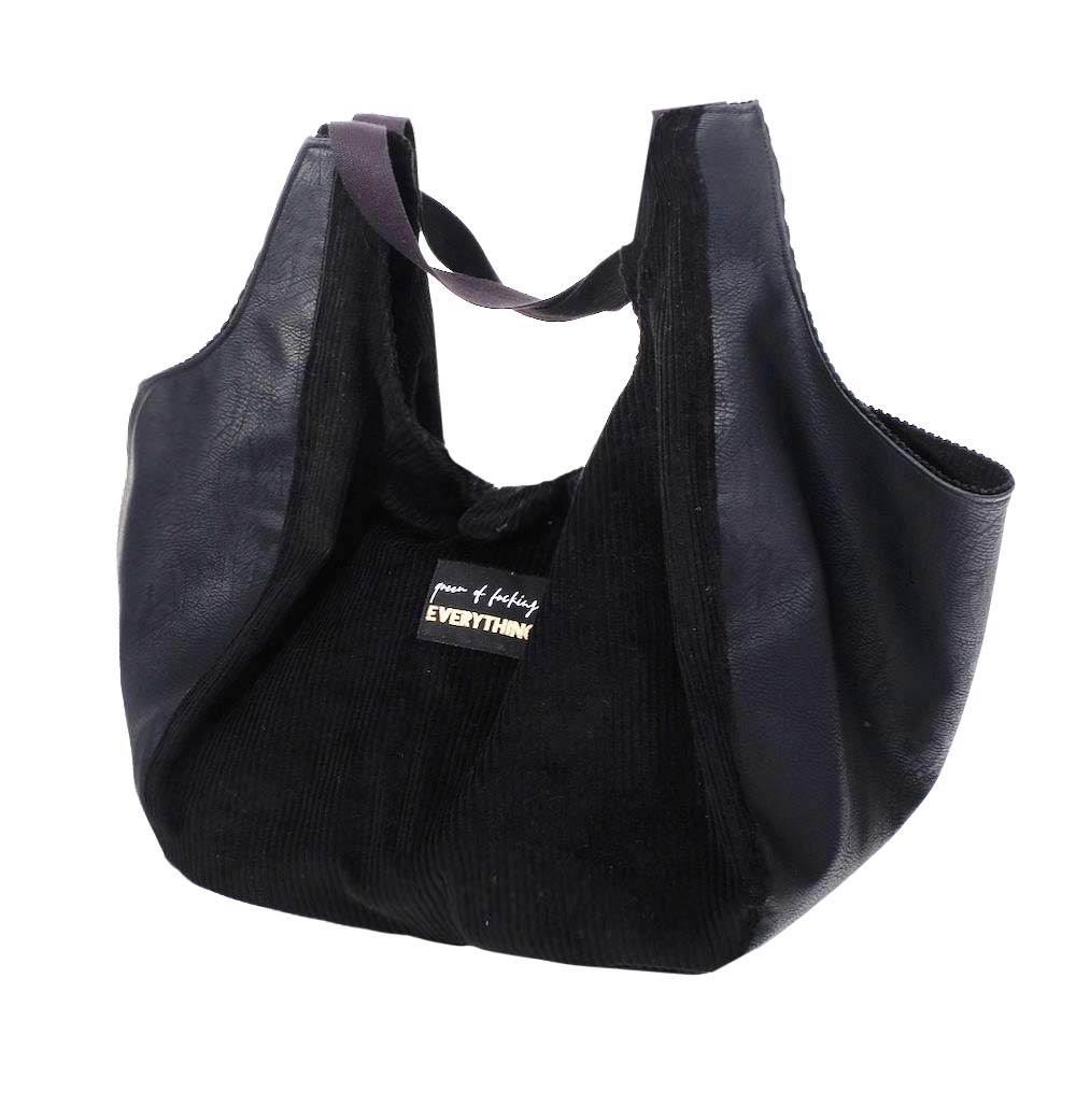 Nähset / Stoffpaket Tasche Valeska – Kunstleder / Cord – Blau – Bild 4