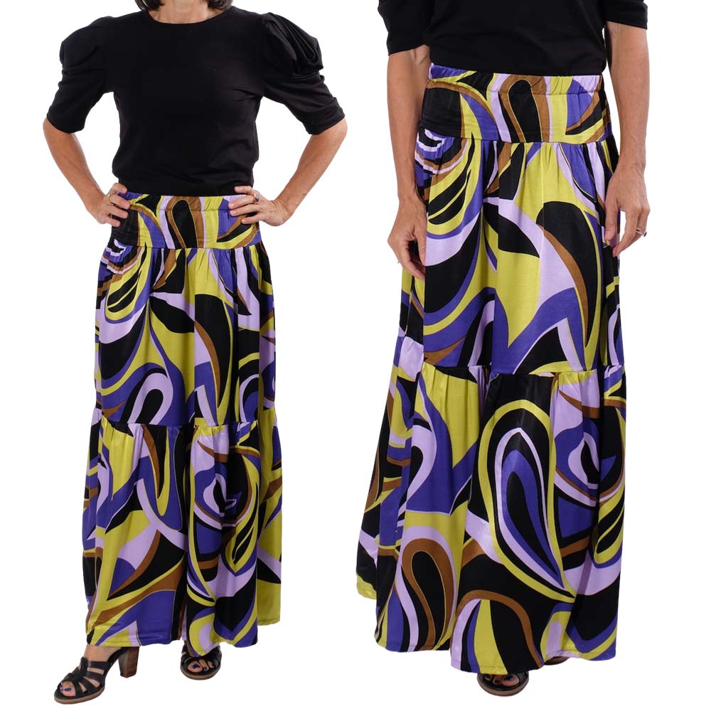 Viskose Satin – Kreise, Tupfen – Lime, Grün, Himbeere – Bild 9