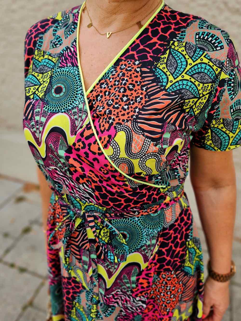 Baumwolle, Musterung im Africa Style, Aqua – Digitaldruck – Bild 5