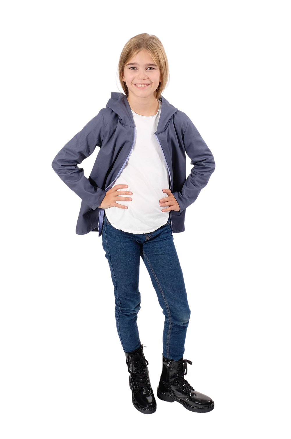 Baumwolle, Stretch Twill, Blau – Bild 7