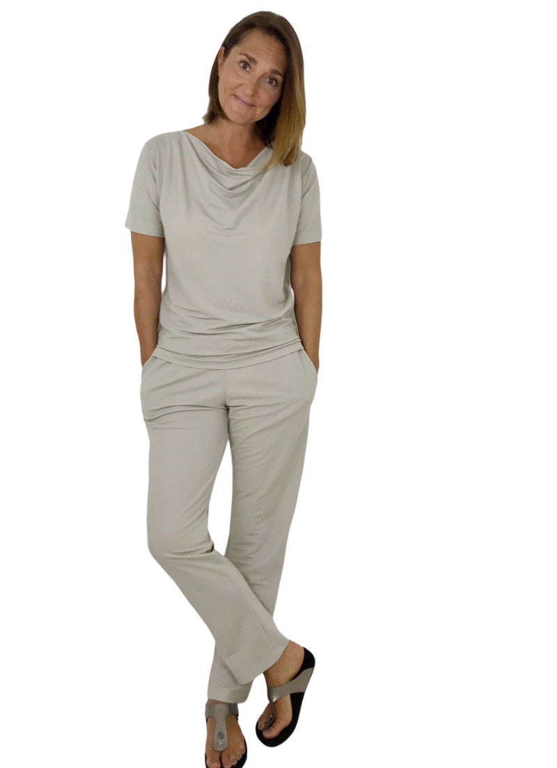 Jersey, weicher Rippenjersey, Grau Melange – Bild 8