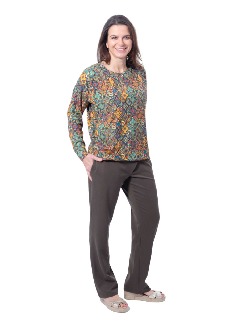 Elastisches, dehnbares Mischgewebe – Kofferware, Khaki, Oliv – Bild 4