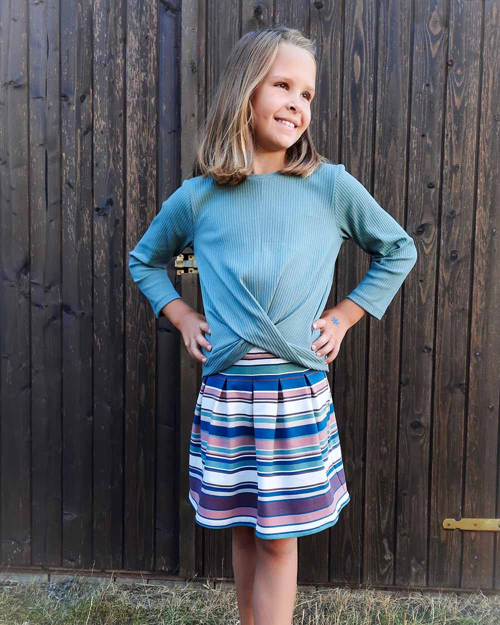 Jersey, weicher Rippenjersey, Blau – Bild 7