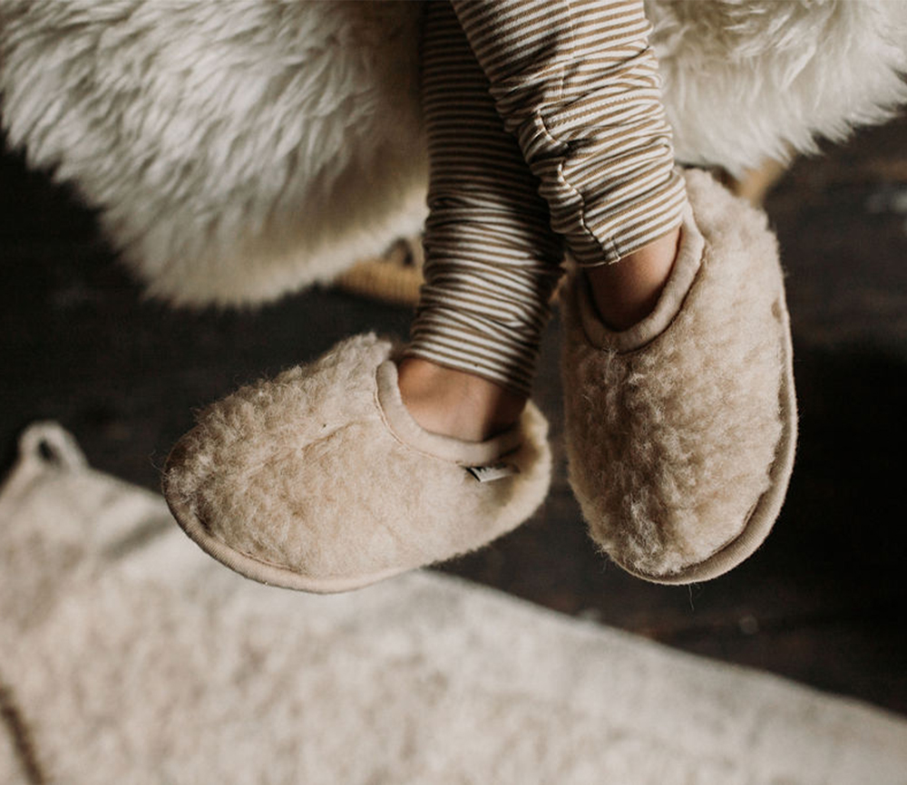 Alwero – Hausschuhe, Ballerina Junior, LILLY, Biowolle – Bild 3