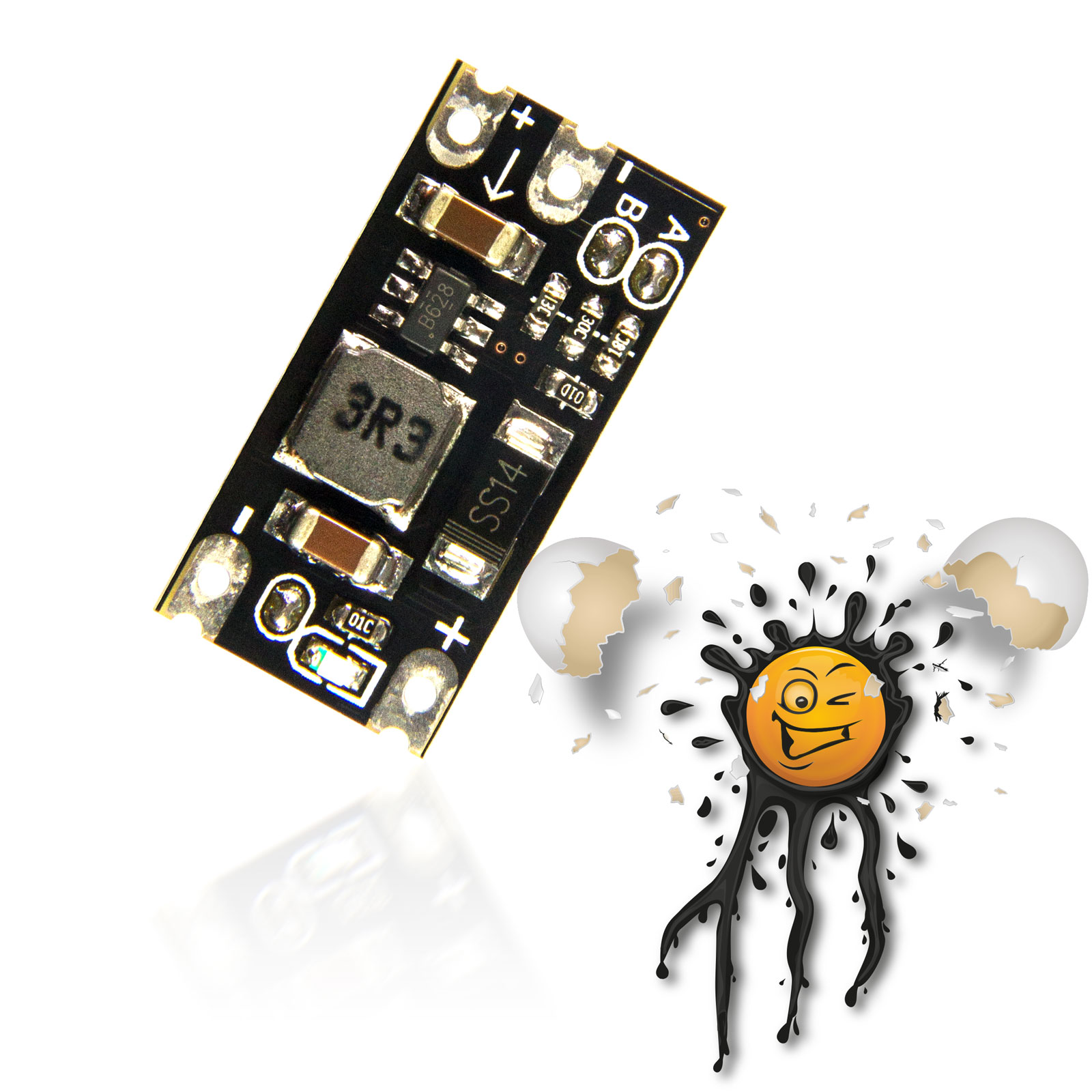 Li-Ion Akku Step Up Boost Konverter Modul SDB628 5V 8V 9V 12V DC – Bild 5