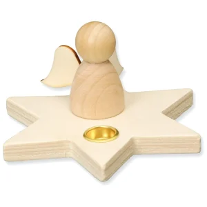 Stern Kerzenständer Kerzenhalter Holz Kleinkinder Bastelset Bausatz ab 3 Jahren