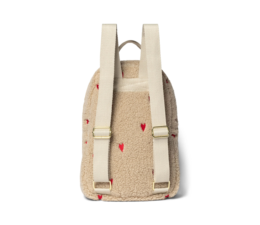 Studio Noos – Rucksack Midi „TEDDY HEARTS“ beige LIMITED EDITION – Bild 4