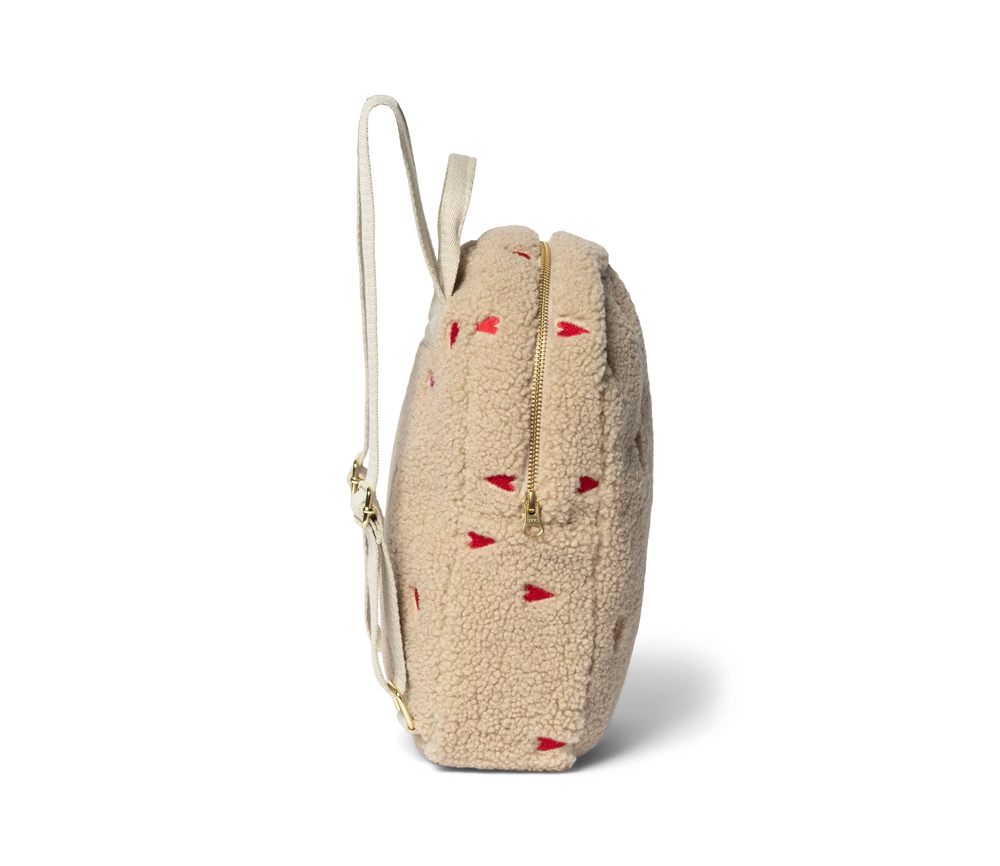 Studio Noos – Rucksack Midi „TEDDY HEARTS“ beige LIMITED EDITION – Bild 3