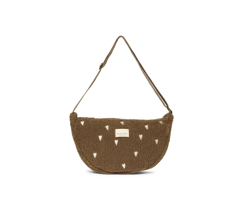Studio Noos – Bauchtasche „TEDDY HEARTS“, brown LIMITED EDITION